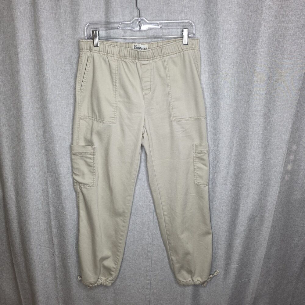No Boundaries Pants M Womens Beige Cotton Gorpcore Granola Utility Cargo Outdoor